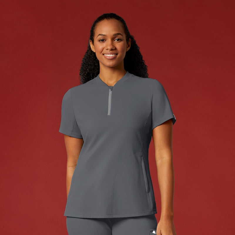 WonderWink Thrive Antifluid Quarter Zip Top 6422