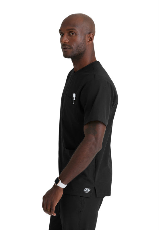 Camiseta médica con cuello en V Skechers para hombre SKT082 