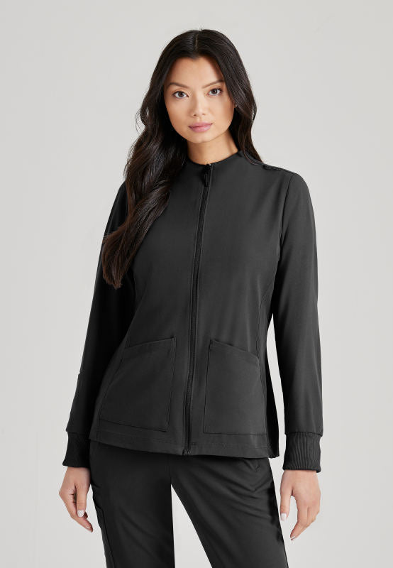 Barco Unify Women's 3 Pocket Zip Front Warm Up Jacket BUW884