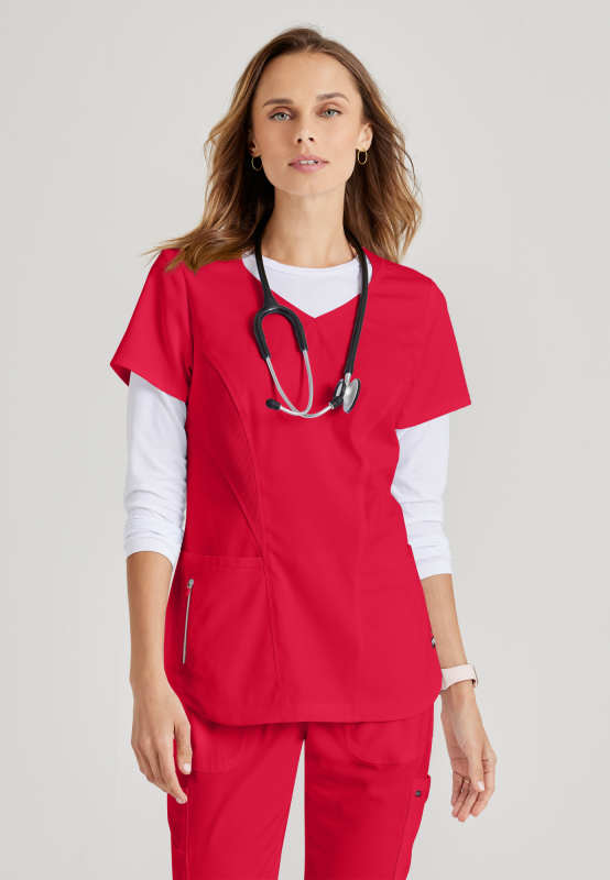 Blusa médica Grey's Anatomy Stretch Carly Sport con cuello GRST124 