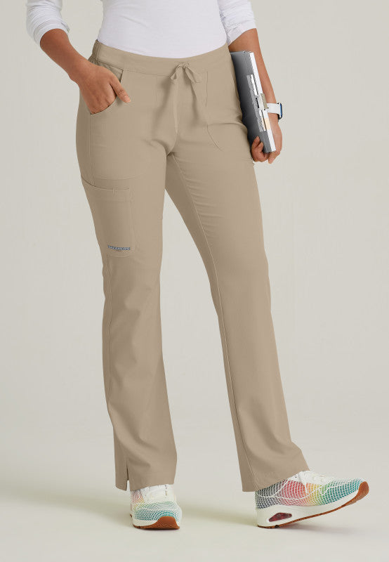 Skechers Pantalón médico cargo para mujer con cintura elástica con cordón SK201 