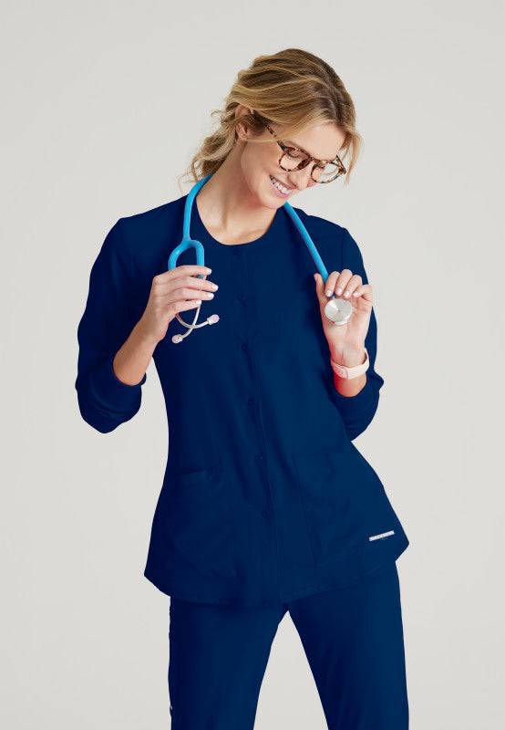 Chaqueta médica de calentamiento para mujer Skechers con tejido elástico ecológico SK401 