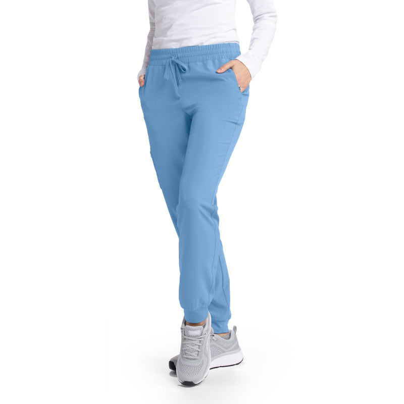 Pantalón médico tipo jogger de talle medio para mujer Skechers SKP552 