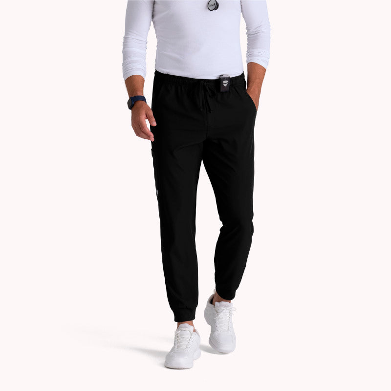 Skechers Pantalón jogger para hombre con cintura elástica con cordón y bolsillo cargo SKP572 