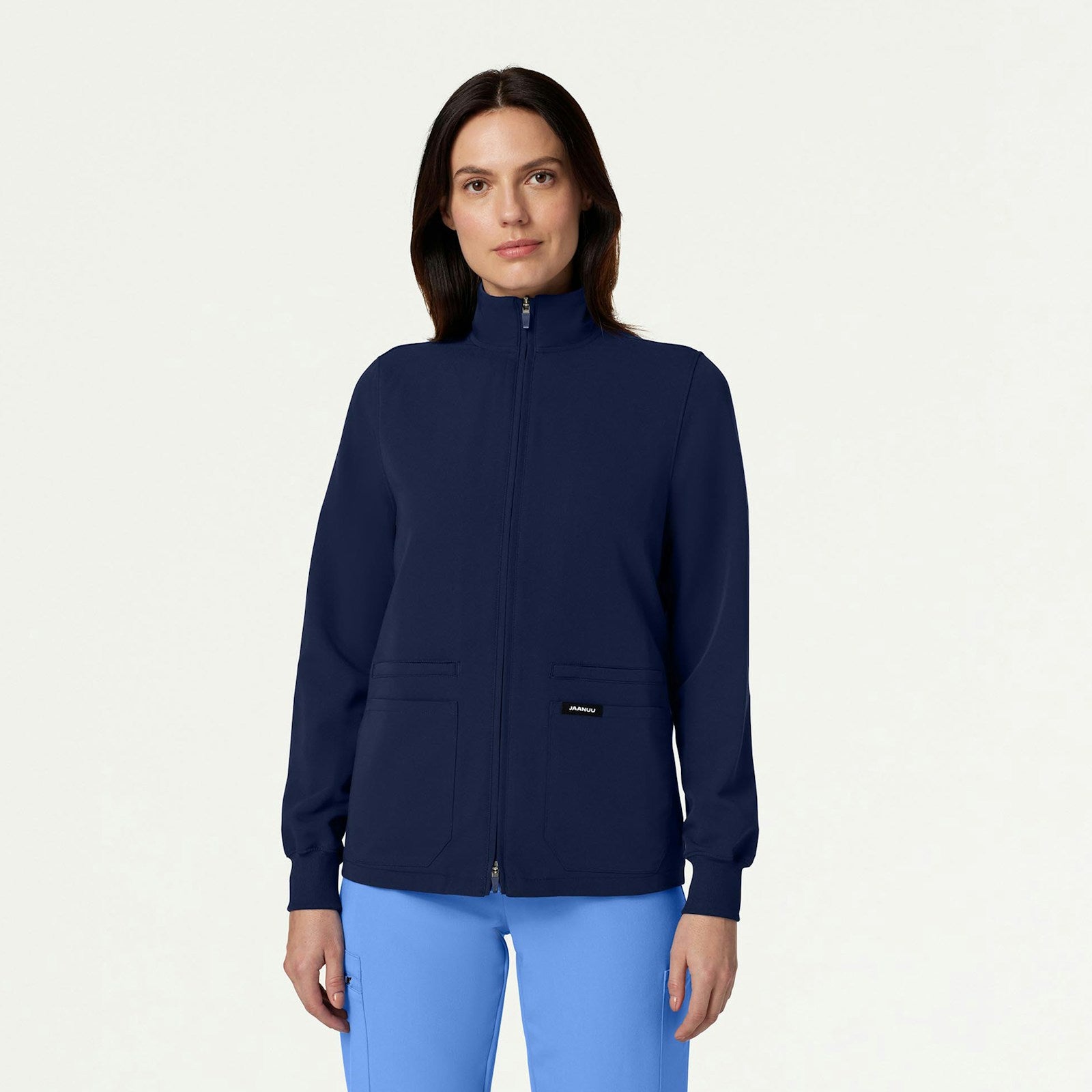 JAANUU Ceri Essential 6-Pocket Scrub Jacket W60001